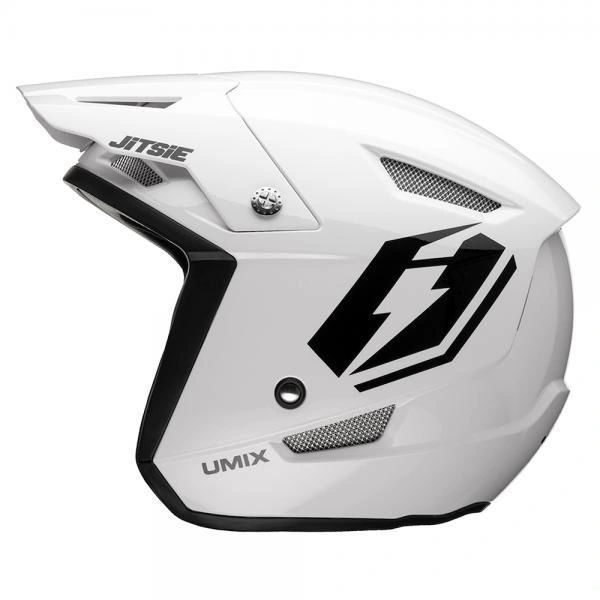 Jitsie HT1 Umix White/Black Trials Helmet Trial Store USA Gear Trials