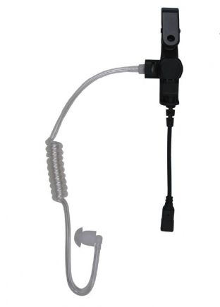 VY1A-AT2 Quick disconnect coiled, clear acoustic tube and ear bud