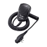 HM158LA Compact speaker microphone (NOT waterproof) with revolving clip and earphone jack (right angle 2-pin screw down connector, stereo mic/mono speaker)