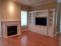 Custom Media & Entertainment Centers - Fireplace Mantel-Surround