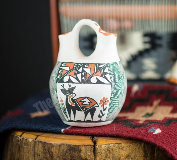 Acoma Deer Wedding Vase By Rita Mallie The Old House