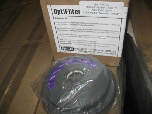 CASE 10080455 MSA OPTIFILTER HE CARTRIDGES 10072633 NEW