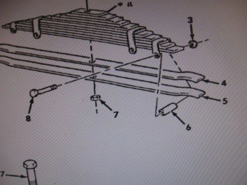 M939 REAR LEAF SPRING AND SEAT ASSEMBLY SPACER BOLT 7409612 NOS