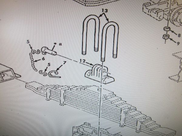 M939 REAR LEAF SPRING U-BOLT 10883203 NOS