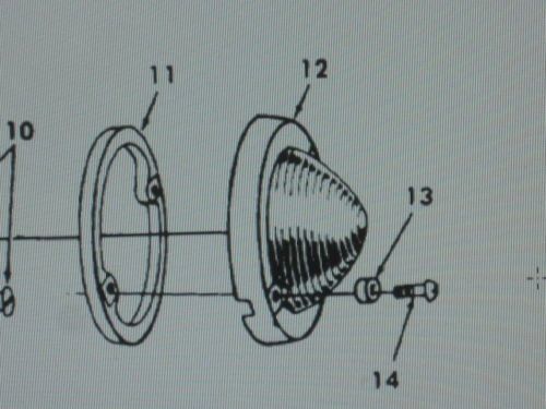 M151A2 JEEP TURN SIGNAL LIGHT LENS 11598925 NOS