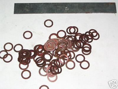 50 COPPER 3/8" WASHERS .031" THICKNESS 95674677 NOS