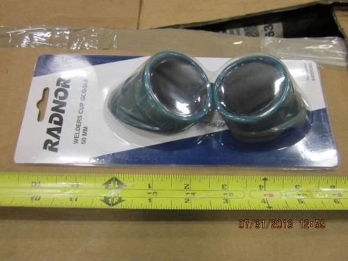 1 PAIR RADNOR 50MM WELDERS CUP GOGGLES 64005080 NEW