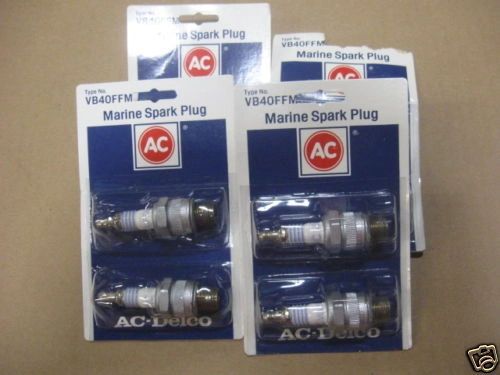 4 AC DELCO MARINE SPARK PLUGS VB40FFM NEW