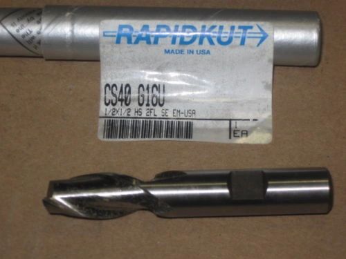 RAPIDKUT 1/2" X 1/2" HS 2 FLUTE MILLING CUTTER NEW