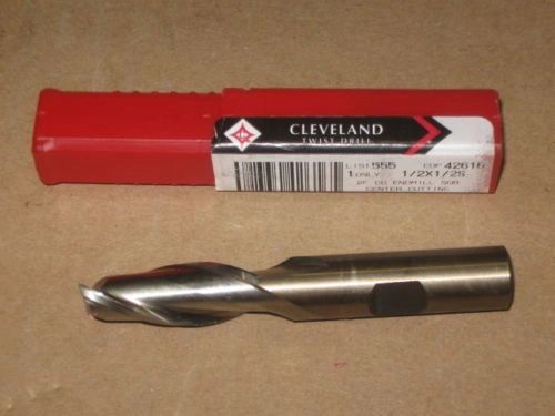 CLEVELAND 1/2" X 1/2" HS 2 FLUTE MILLING CUTTER NEW