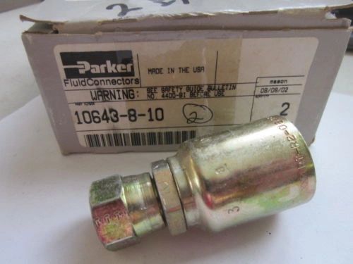 PARKER HANNIFIN FLUID CONNECTOR 10643-8-10 GOOD CONDITION