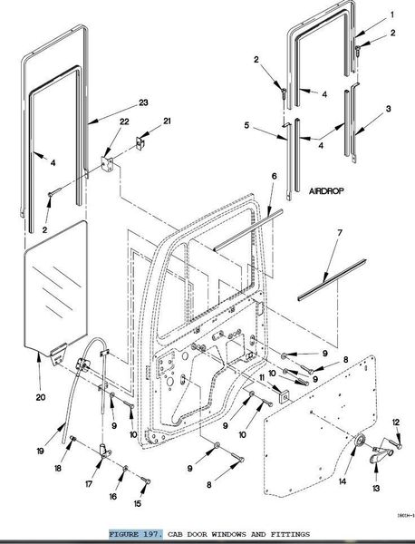 M1078 VEHICULAR WINDOW RIGHT SIDE 12414355-002 NOS