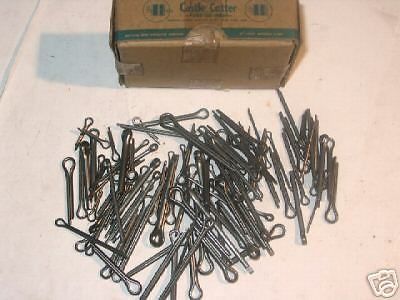 1 BOX OF 100 ASSORTED STEEL COTTER PINS 1/16" THROUGH 1/2" NEW