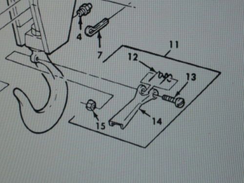 M809 5 TON WRECKER BLOCK HOOK SAFETY LATCH S-4055C-15T NOS