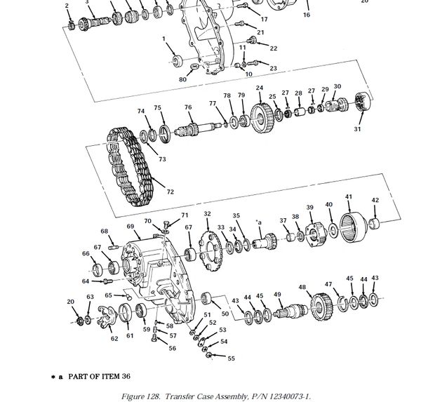 M998 TRANSFER CASE CHAIN ASSEMBLY 5740090 NOS