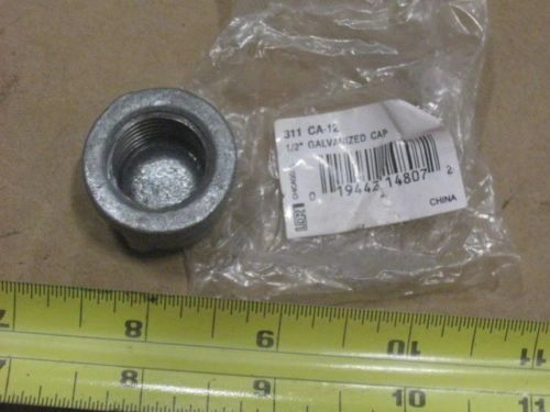 10 GALVANIZED 1/2" CAPS NEW