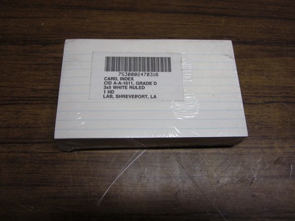 4 PACKS OF 100 3X5 INDEX CARDS NEW