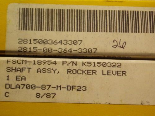 DETROIT DIESEL OR SIMILAR BRAND 71, 92 SERIES SHAFT ASSY ROCKER 5150322 NOS