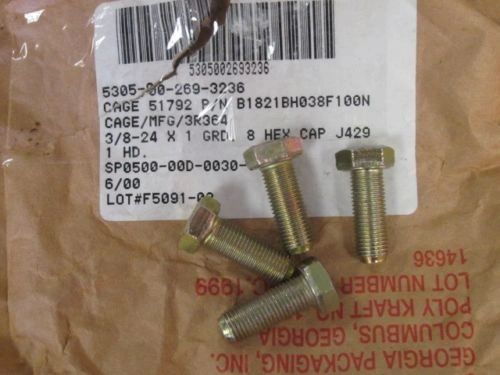 10 M151 JEEP ROLL BAR MOUNT BOLTS MS90727-60, 5305-00-269-3236 NOS