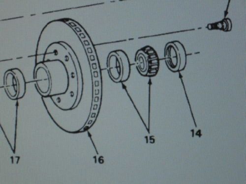 M1008 FRONT HUB INNER ROTOR BEARING 7451928 NOS