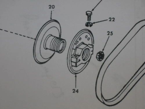 M35 2 1/2 TON COMPRESSOR PULLEY FLANGE 10889937 NOS