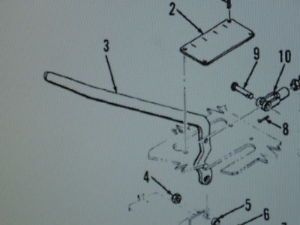 M764 2 1/2 TON POWER DIVIDER CONTROL LEVER 11623144 NOS