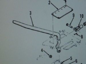 M764 2 1/2 TON POWER DIVIDER CONTROL LEVER 11623144 NOS