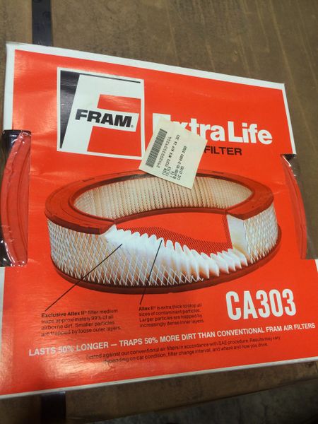 FRAM EXTRA LIFE AIR FILTER CA303 NOS