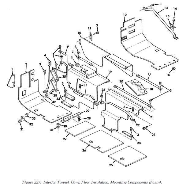 M998 FRONT, THERMAL, FLOOR, L.H. INSULATION 12446700 NOS