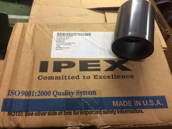 1 BOX OF 10 IPEX 1-1/4" PVC SCHEDULE 80 COUPLINGS 829-012 NEW