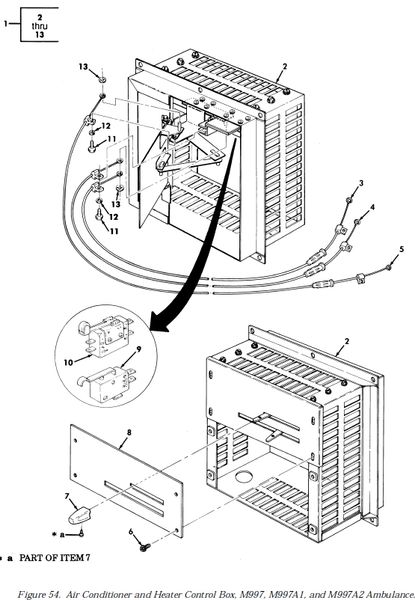 M997 AC AND HEATER CONTROL BOX 410913, 2540-01-265-3234 NOS
