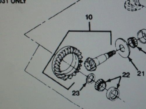 M1008 M1009 RING AND PINION GEAR SET 3965147 NOS