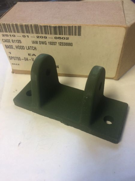 M998 HOOD LATCH BASE 12338880, 2510-01-209-0502 NOS