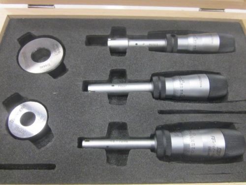 FOWLER-BOWERS DIGITAL ELECTRONIC INTERNAL MICROMETER SET .375" - .750" USED