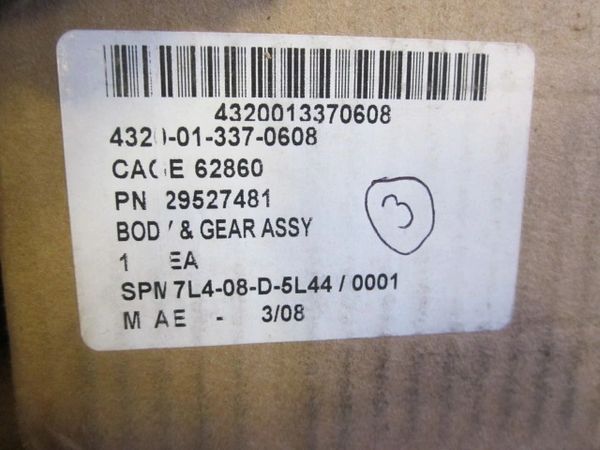 M939 BODY AND GEAR ASSEMBLY 29527481, 4320-01-337-0608 NOS