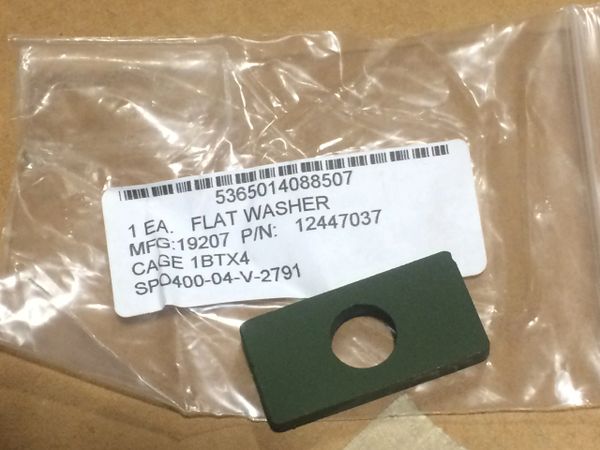 M998 JACK STORAGE BRACKET WASHER 12447037, 5365-01-408-8507 NOS