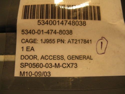 JOHN DEERE GENERAL ACCESS DOOR AT217841, 5004713 NOS