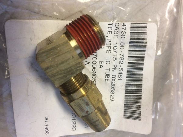 M800 SERIES, M900 SERIES, M35 AIR MANIFOLD TEE VALVE 6-6-2 120425BA, 4730-00-782-5461 NOS