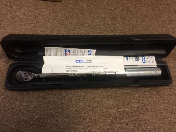 CDI TORQUE WRENCH 150 - 750 IN-LB, 3/8" DRIVE 5120-01-374-1932 NOS