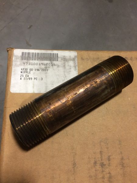 1 BRASS 1" X 4.5" NIPPLE NEW