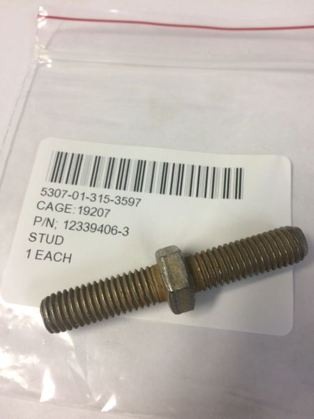 M998 A1 HUMMER EXHAUST MANIFOLD STUD 12339406-3 NOS