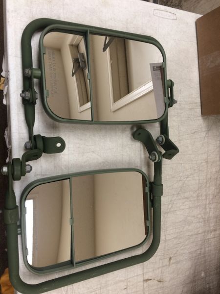 MRAP / M998 SPLIT REARVIEW MIRROR ASSEMBLY KIT, L.H. & R.H., 57K3214, 2540-01-436-1626 GOOD CONDITION