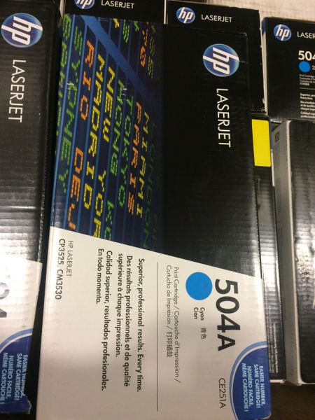 HP LASERJET 504A PRINTER CARTRIDGE CE251A CYAN NEW