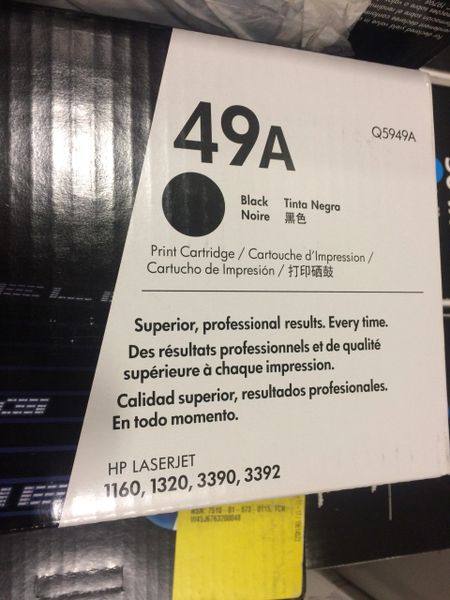 HP LASERJET 49A PRINTER CARTRIDGE Q5949A BLACK NEW