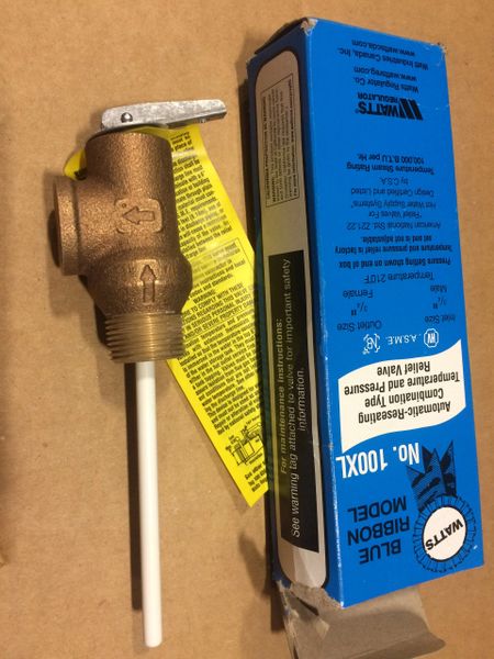 WATTS BLUE RIBBON MODEL NO. 100XL RELIEF VALVE 3/4" NEW