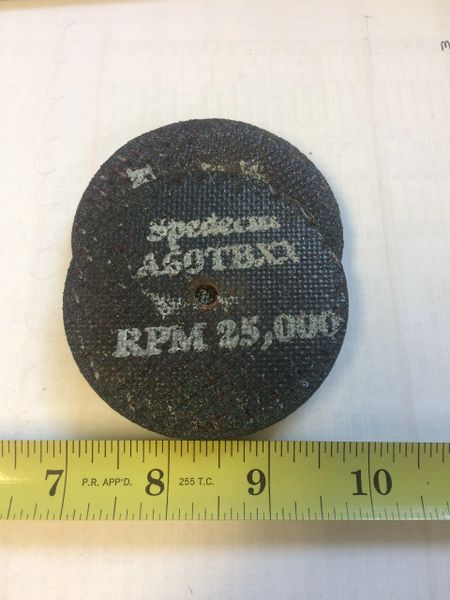 50 SPEEDCUT GRINDING DISKS 3" X 1/8{" X 1/4", RPM 25000 NEW