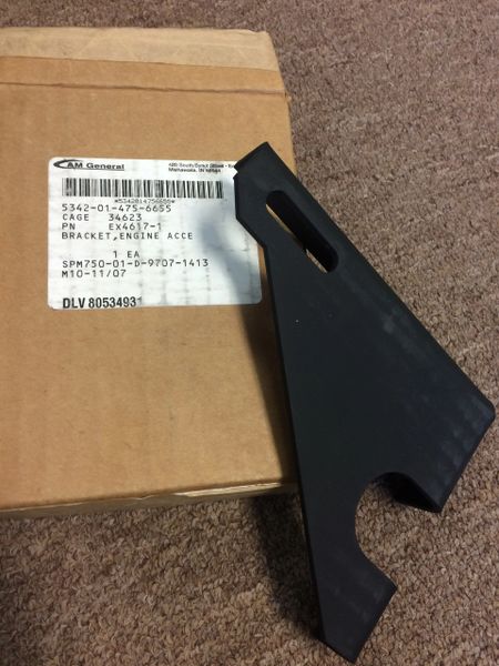 M998 ENGINE BRACKET EX4617-1, 5342-01-475-6655 NOS