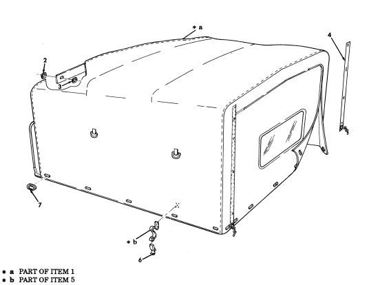 M998 WHITE TROOP AREA FITTED COVER 12340761-3, 2540-01-450-7686 NOS