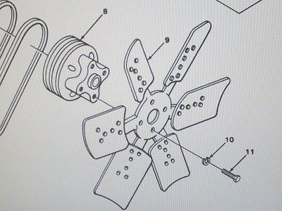 M561 GAMA GOAT ENGINE COOLING FAN 5120005, 2930-00-079-8570 NOS