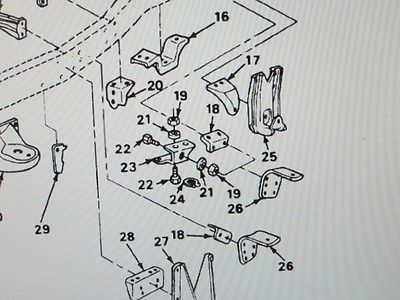 M1008 SPRING HANGER BRACKET 328200 NOS